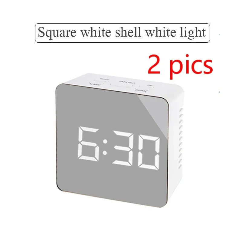 Modern Digital LED Mirror Clock - True-Tech