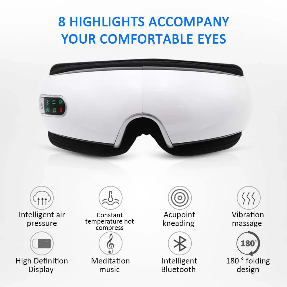 Smart Eye Massager with Heat Therapy - True-Tech