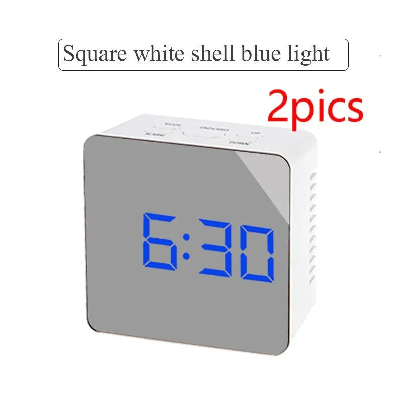 Modern Digital LED Mirror Clock - True-Tech