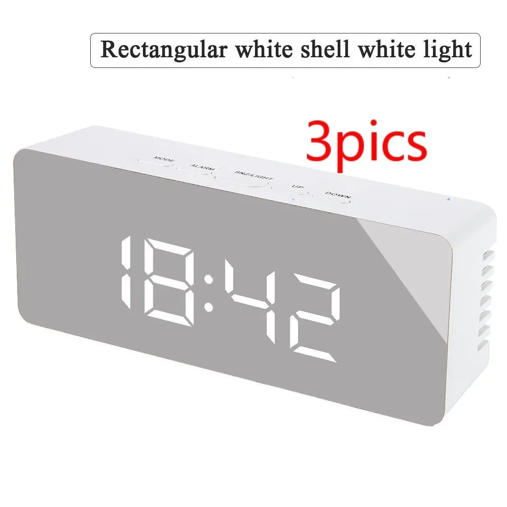 Modern Digital LED Mirror Clock - True-Tech