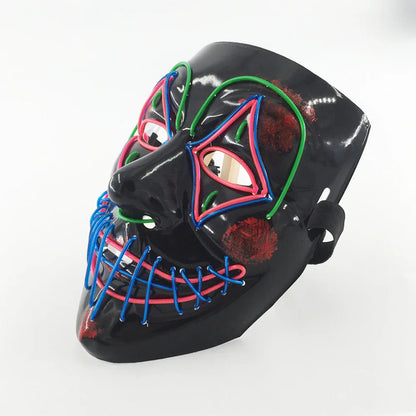 LED Neon Light-Up Mask – Multi-Mode Glow for Parties and Cosplay