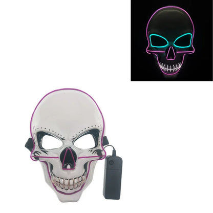 LED Skull Mask – Multi-Color EL Light Halloween & Party Mask