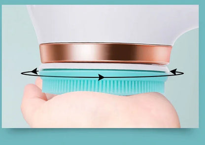 Electric Bath Brush – USB Rechargeable Silicone Body Scrubber with 4 Brush Heads, 2 Speeds & Waterproof Spa Design