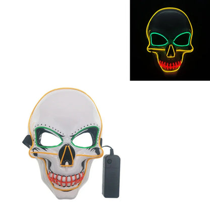 LED Skull Mask – Multi-Color EL Light Halloween & Party Mask