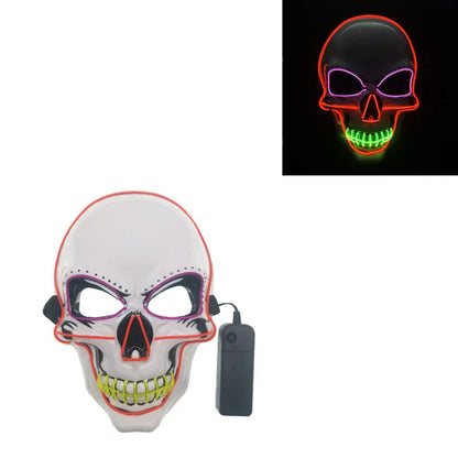 LED Skull Mask – Multi-Color EL Light Halloween & Party Mask