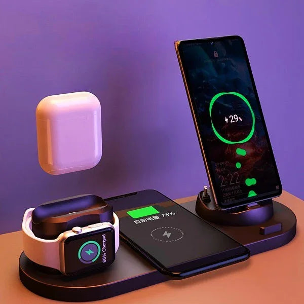 6-in-1 Wireless Fast Charging Dock - True-Tech